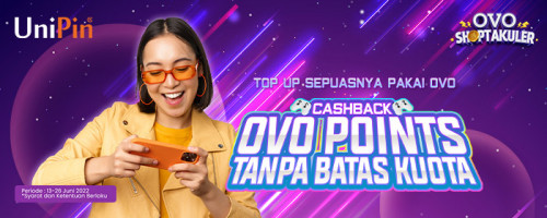 PROMO JUNI – Top up di UniPin Cashback Tanpa Batas Kuota!